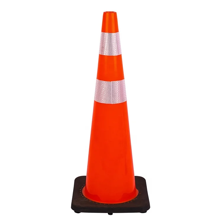 High quality Safety Cones with Reflective Films,PVC Heavy-Duty Orange Construction Cones for Parking Lot, Driveway.