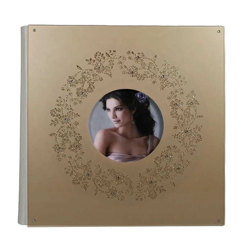 Refillable Scrap Book Photo Albums gold color acrylic wedding photo book DIY scrapbook wedding album