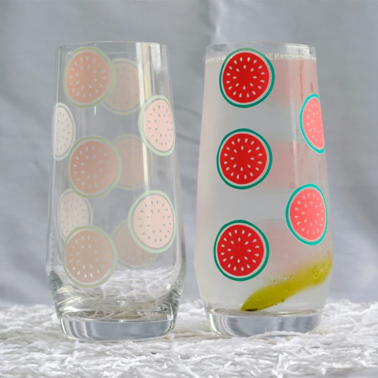 Custom Drinking Tumbler Glassware Beer Mug Printed Color Changing Glass Cup With Logo