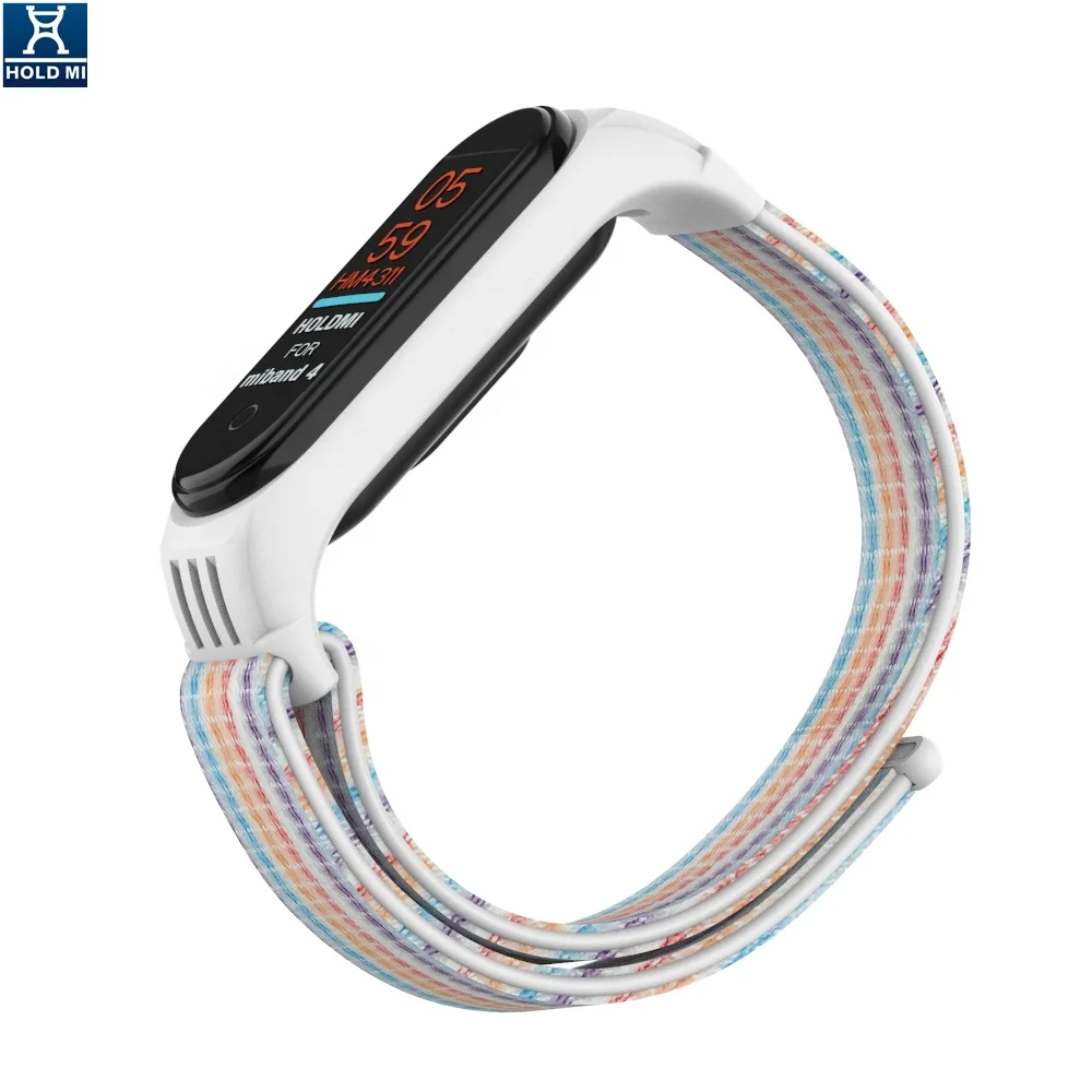 ODM Holdmi 4311 Series Seven Color Nylon Watch Bracelet Band Case Soft TPU for Mi Band 4 and 3 Luxury