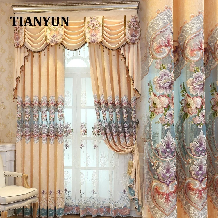 Hot Sale Beige Rideaux Salon Blackout Drapes For Wedding Decoration Curtains For The Living Room