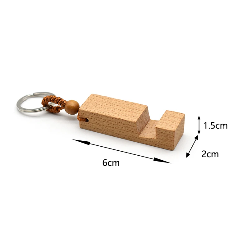 Factory Price Handmade Mini Wood Keychains Multifunction Portable Gift Crafts Key Chain Accessories For Mobile Phone Holder