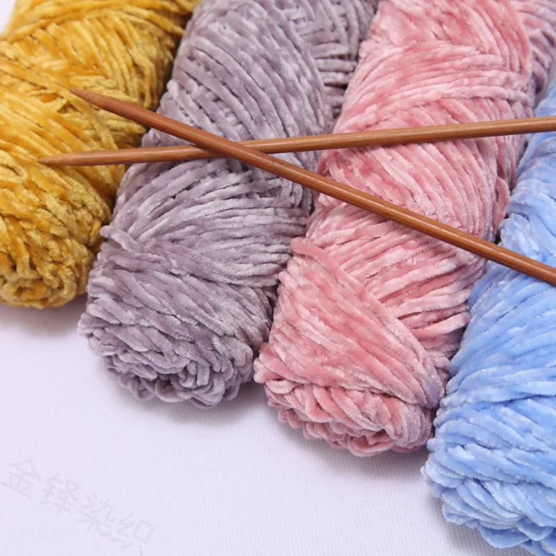 Factory Direct Wholesale Support Thickened Hand-woven Velvet Chenille Yarn Diy Crochet