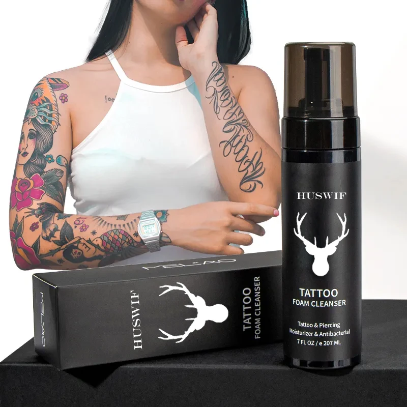 Private Label Natural Organic Foam Cleanser Aftercare Tattoo Foam Soap Anti Scar Mousse For Tattooing