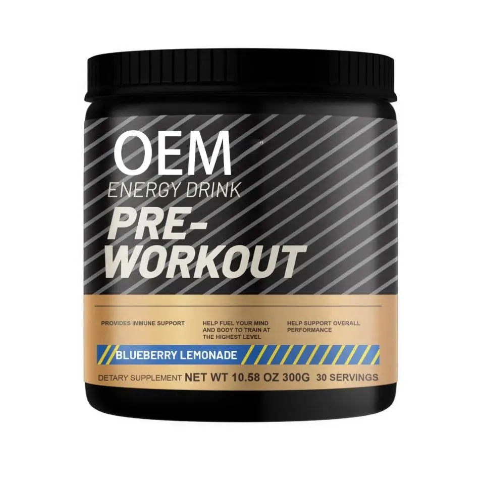 OEM Wholesale Private Label energy booster flavored 300g pre workout supplement powder creatine monohydrate bcaa powder