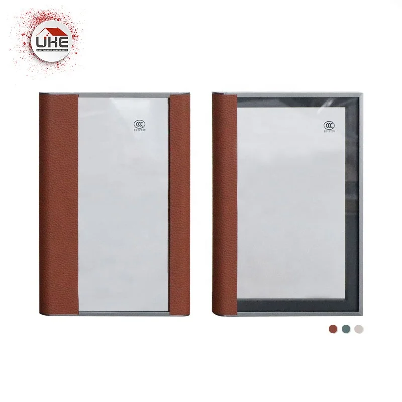 Leather Door Aluminum Glass Synthetic Leathers Wardrobe Doors Designs Custom Made Modern Color Eco-Friendly Luxury Closets