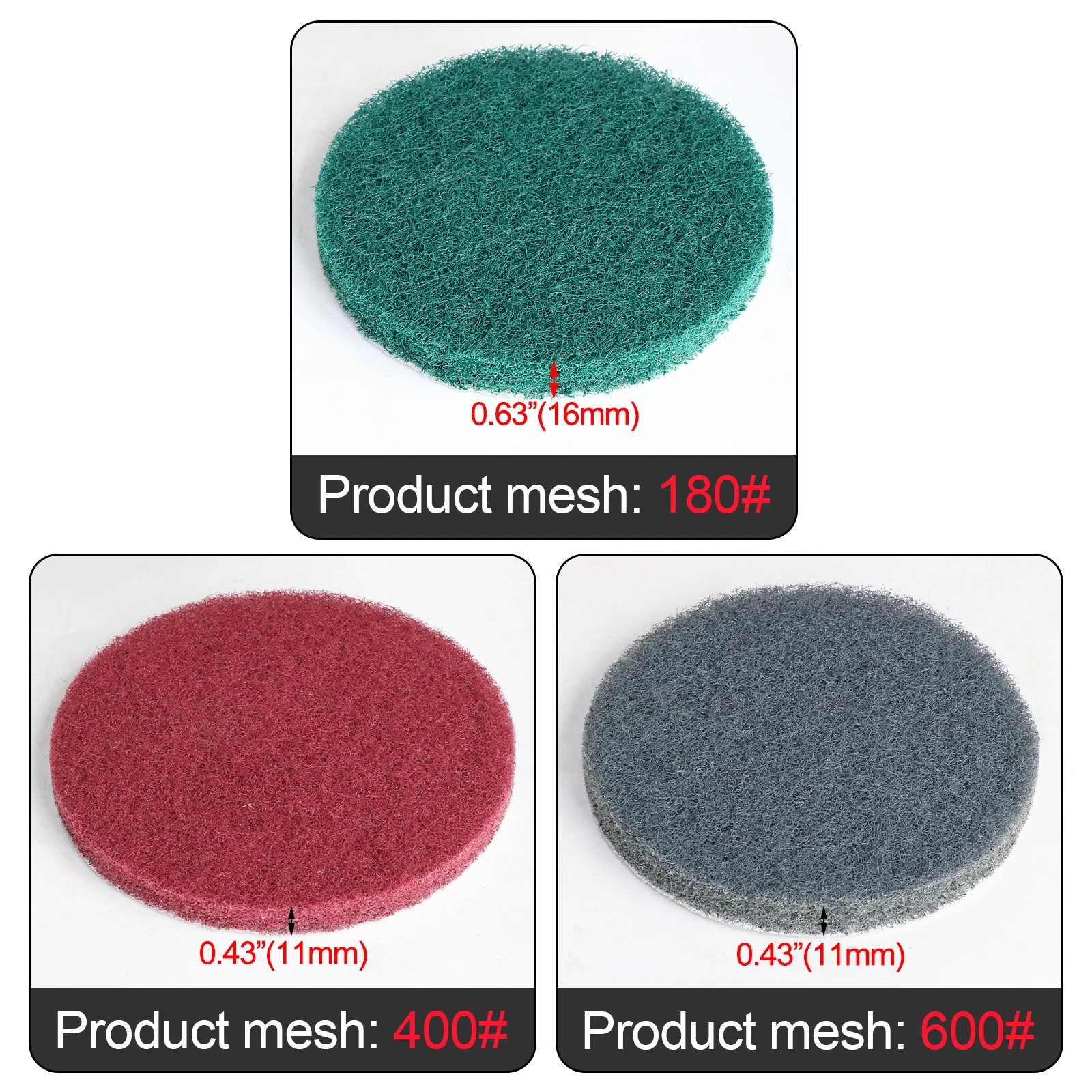 Factory Direct Sales Scouring pad Colorful Round shape 4 inch Industrial scouring pad