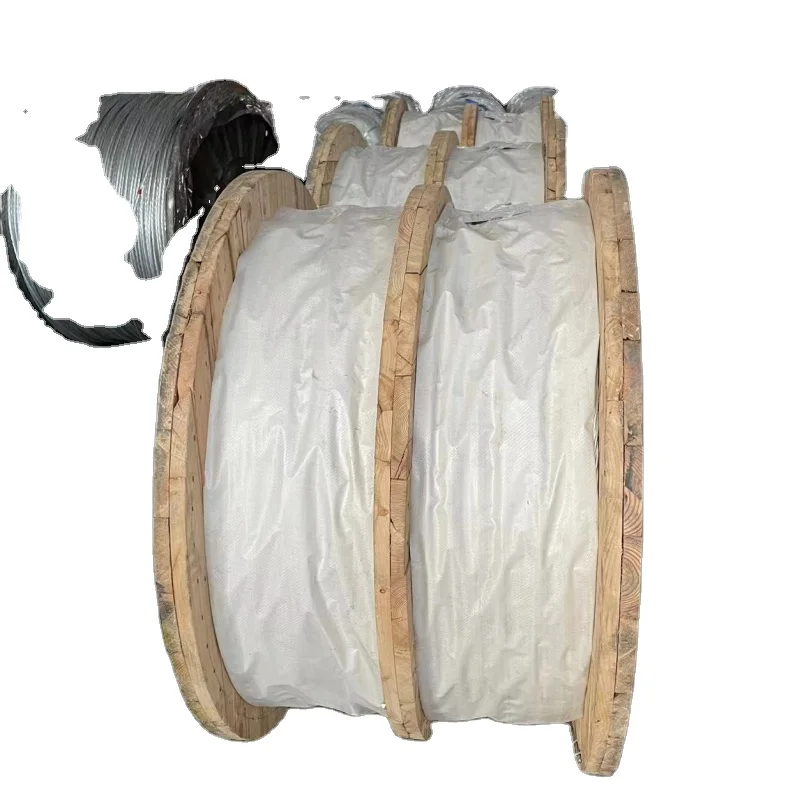 Cable de acero galvanizado de 7 / 1.04 mm Cable de mensajero de 1/8 ' para cable ACSR