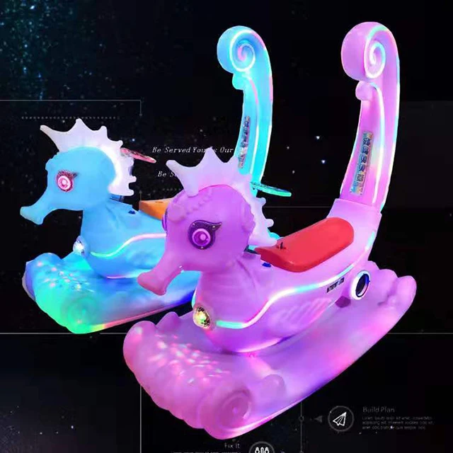 2020 New Amusement park rides parent-child ride on  seahorse kids ride commercial seahorse for sale