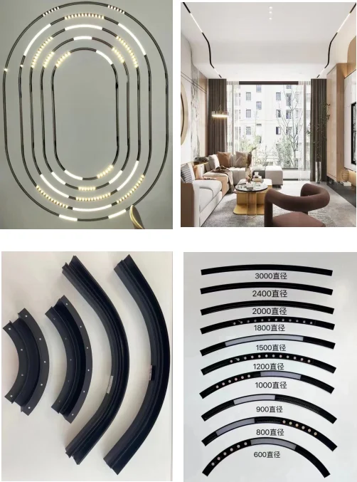 Ultra - thin magnetic light track slot flood light spotlight conductive module magnetic no main light PSU