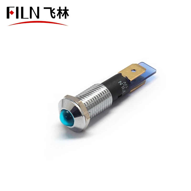 Hot sale wenzhou FILN  Metal 10mm led panel mount indicator lights signal lamp