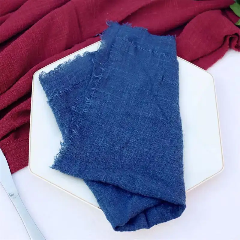 Hot sales soft hand feeling cotton linen cloth napkins dinner napkins cloth custom lego napkins
