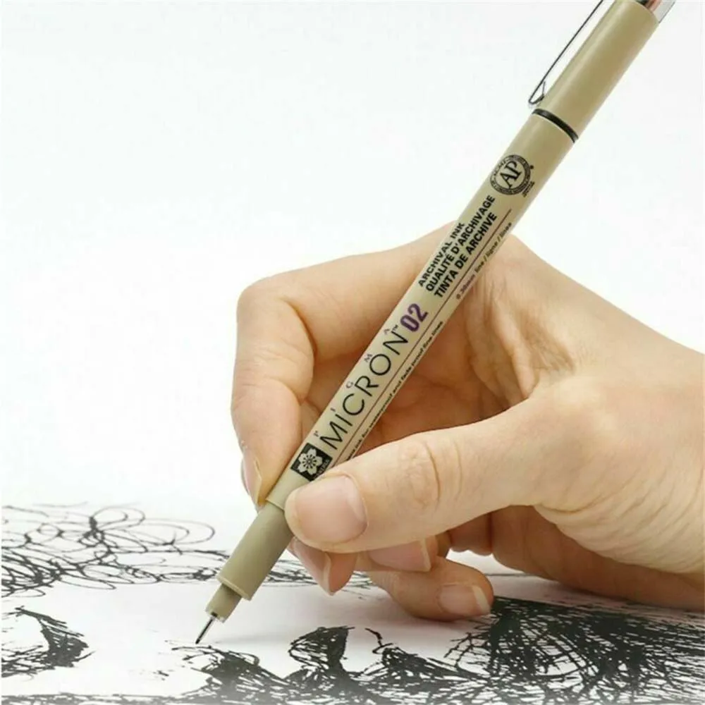 
8 Pcs Drawing Ink Pens Japanese Cherry Blossom Needle Stationary Pen Line Drawing Pen For Students Office 