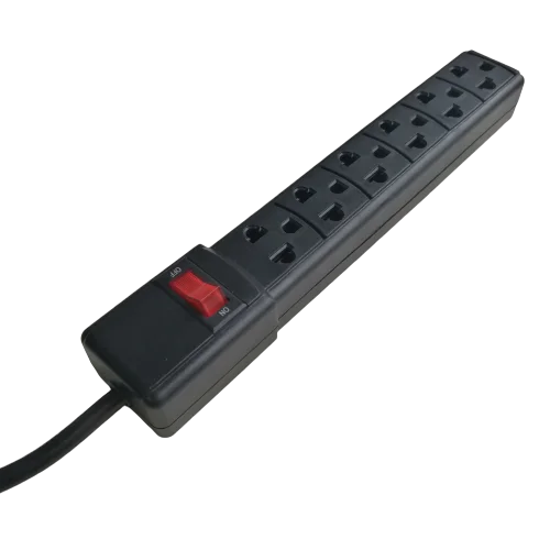 Extension Cable Socket Universal Power Strip Hot Selling 6 Outlets with On-off Switch Black CE Standard Grounding SDK H62 Brass