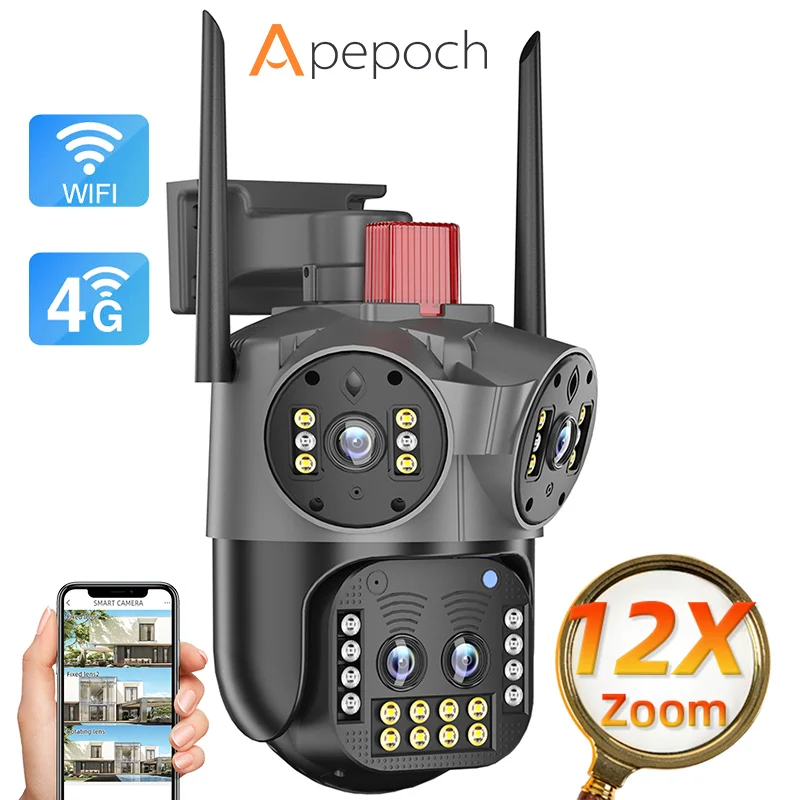 WIFI 4G zoom security 360 degree wireless mobile remote outdoor high-definition night vision home ip monitoring camera