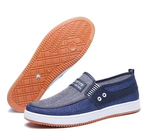man flat shoes Jeans denim canvas flat shoesold man father student cheap walking shoes