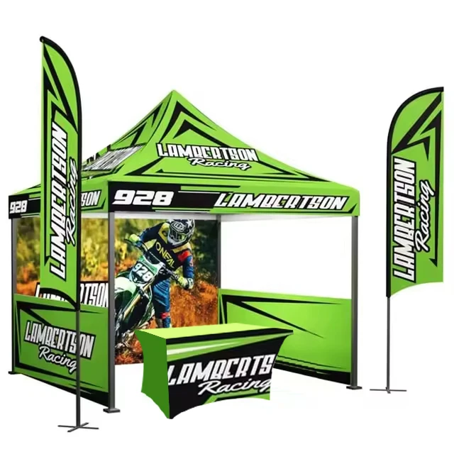 Trade Show Advertising Aluminum Frame Folding Pop Up 3x3 3x6 Custom Canopy Tent With Walls