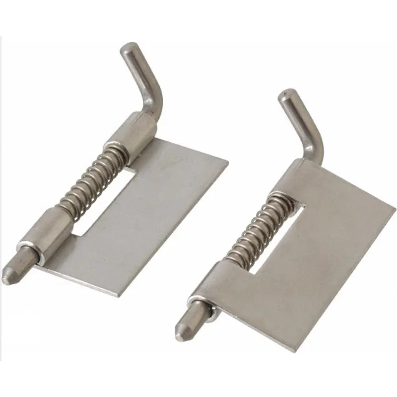 Stainless Steel Flat Pin Movable Spring Bolt Latch Hinge