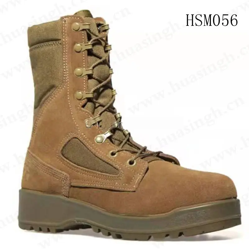 tactical PU+rubber sole desert boots suede leather upper combat boots Belleville