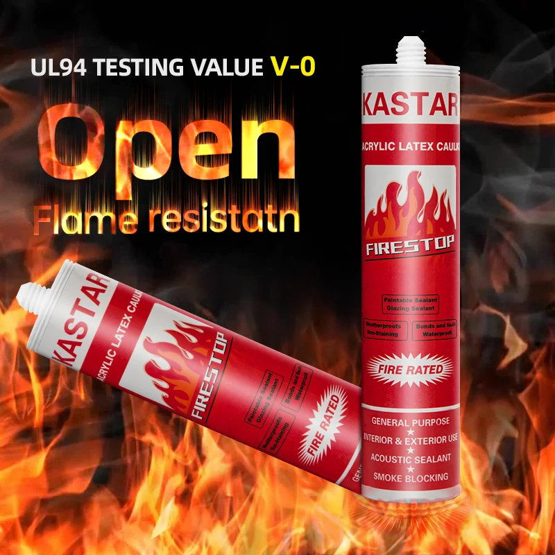 Kastar Weatherproof Weatherproof Neutral Fireproof Acrylic Sealant For Glass Doors Fire Resistant Safe Waterproof And Fireproof
