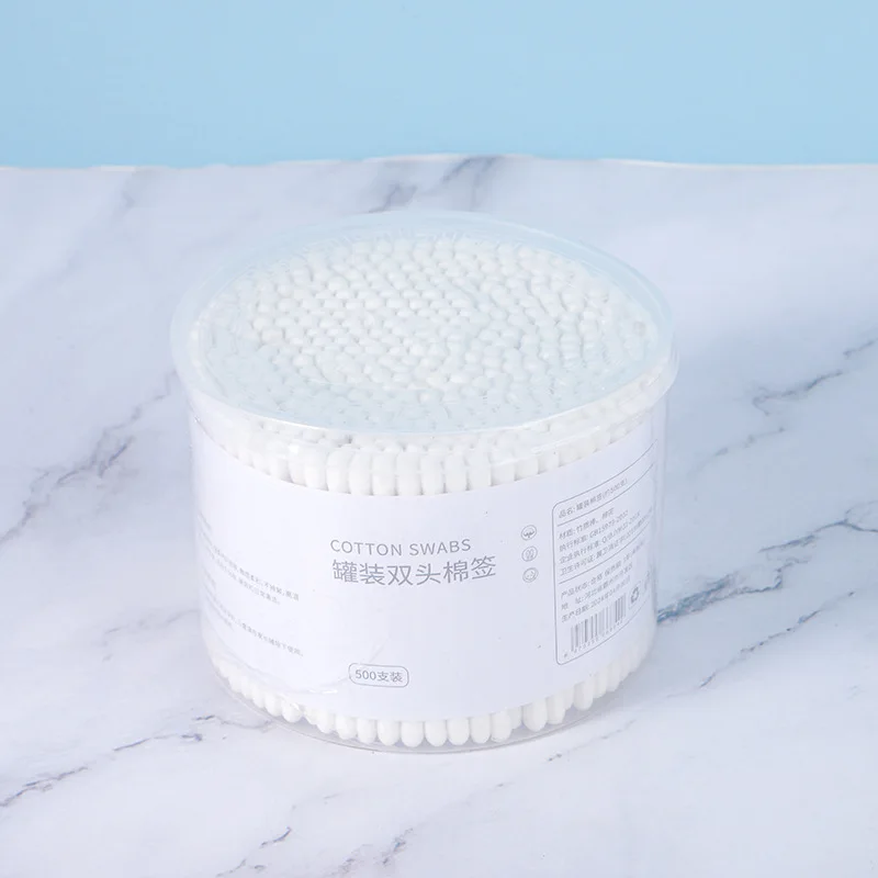 500pcs Double Head Cotton Swab Women Makeup Cotton Buds Tip For Wood Screw Head Sticks Nose Ears Cleaning Health Care Tools