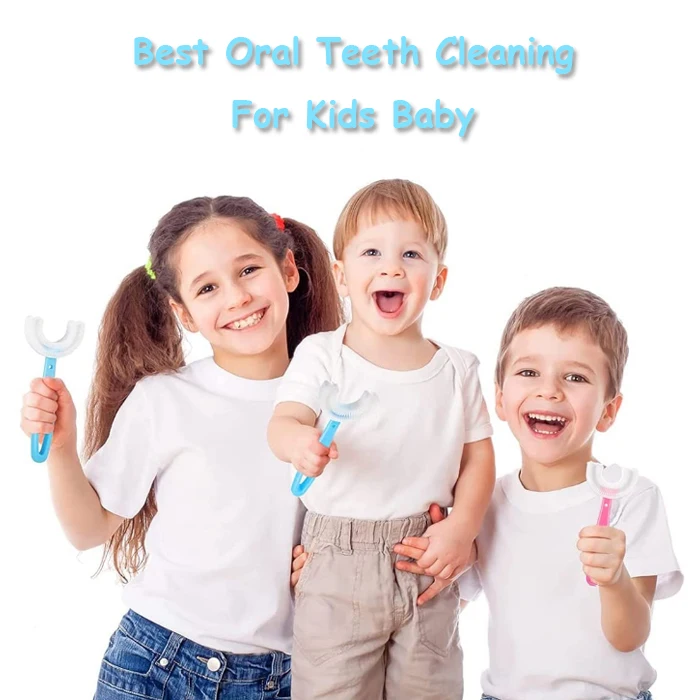 Manual Soft Portable Oral Teeth Cleaning Children kids Silicone 360 U Shape Baby Toothbrush for Toddlers Training