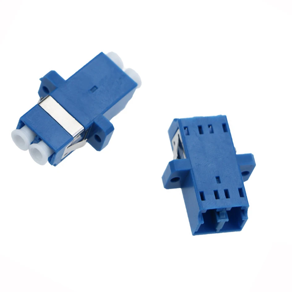 Spot Goods FTTX Network LC Duplex Connectors Standard Blue SM Fiber Optic Coupler