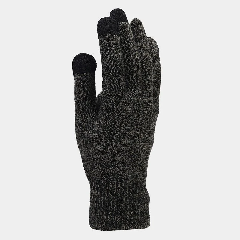 New Neck Warmer Plaid Winter Scarf Hat Glove Set Fleece Knitted Beanie Touch Screen Gloves With Custom Embroidery Logo