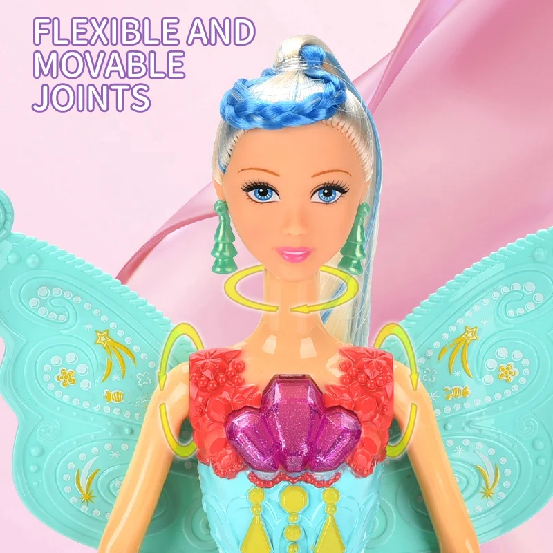 11 Inch Flower Fairy Princess Doll Small And Cute Movable Joints Portable Sweet Fashion Plastic Girl Doll Toys For Kids