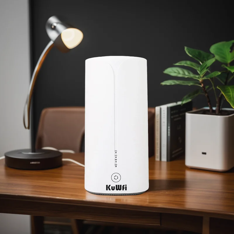 KuWfi wide wireless coverage 5g mesh wifi modem gigabit port dual band 1800Mbps WiFi6 5G router