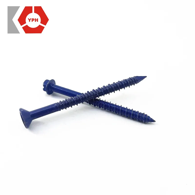 High quality concrete screw flat phillips head countersunk ruspert surface treatment