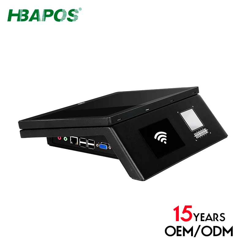 HBAPOS Q1CX Automatic Price Checker  Wall Mounted Barcode Scanner all in one pos system for retail shop.