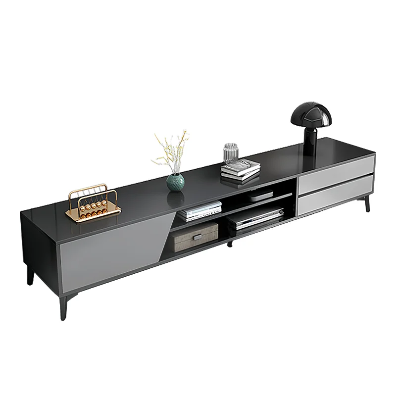 Special shape Living Room Furniture Flat Packing Melamine Chipboard Wood TV Stand Table