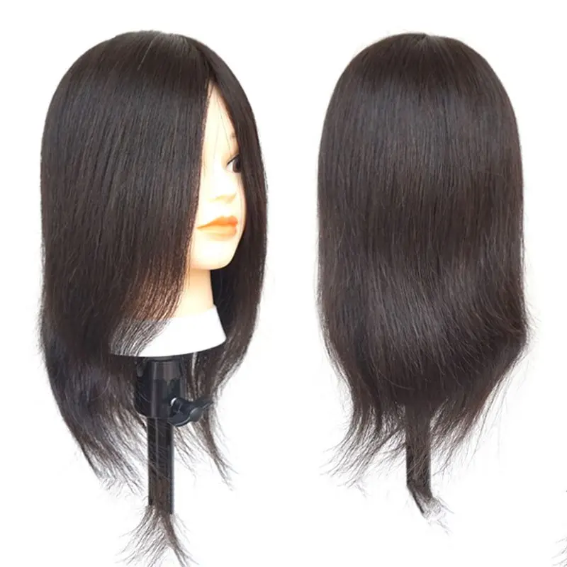 long Mannequin Head With real Hair for Braiding Cutting Practice,  stock natural  Human Hair Training head