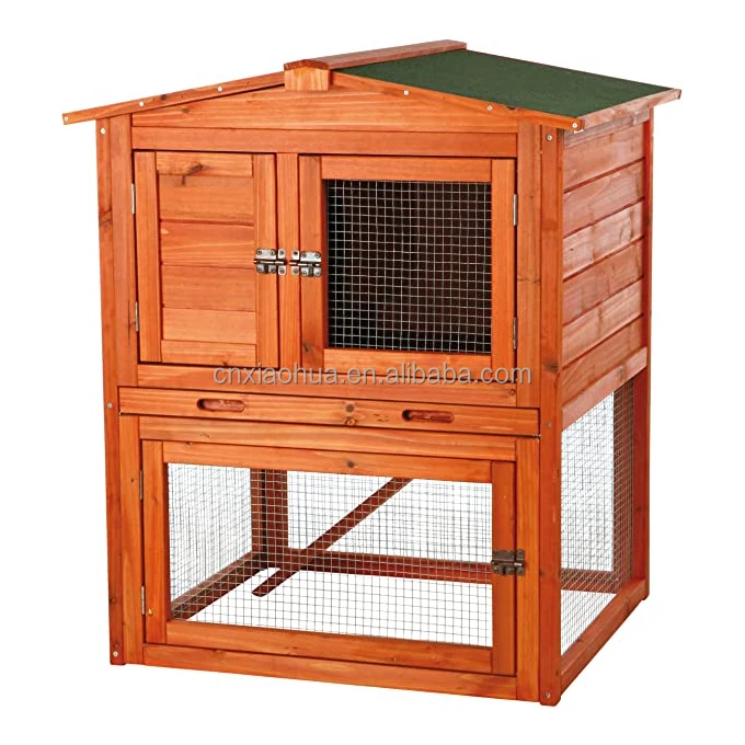 Custom Wholesale Modern Wooden Metal Pet Rabbit Chinchillas Guinea Pig Breeding Hutch House Cage Clapier Large Wood Rabbit Cage