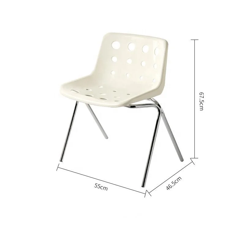 AIRFFY OEM/ODM Wholesale Design Modern Solid Plastic Dining Chair Armless Metallic Frame Chair Nordic Dining Room Chair