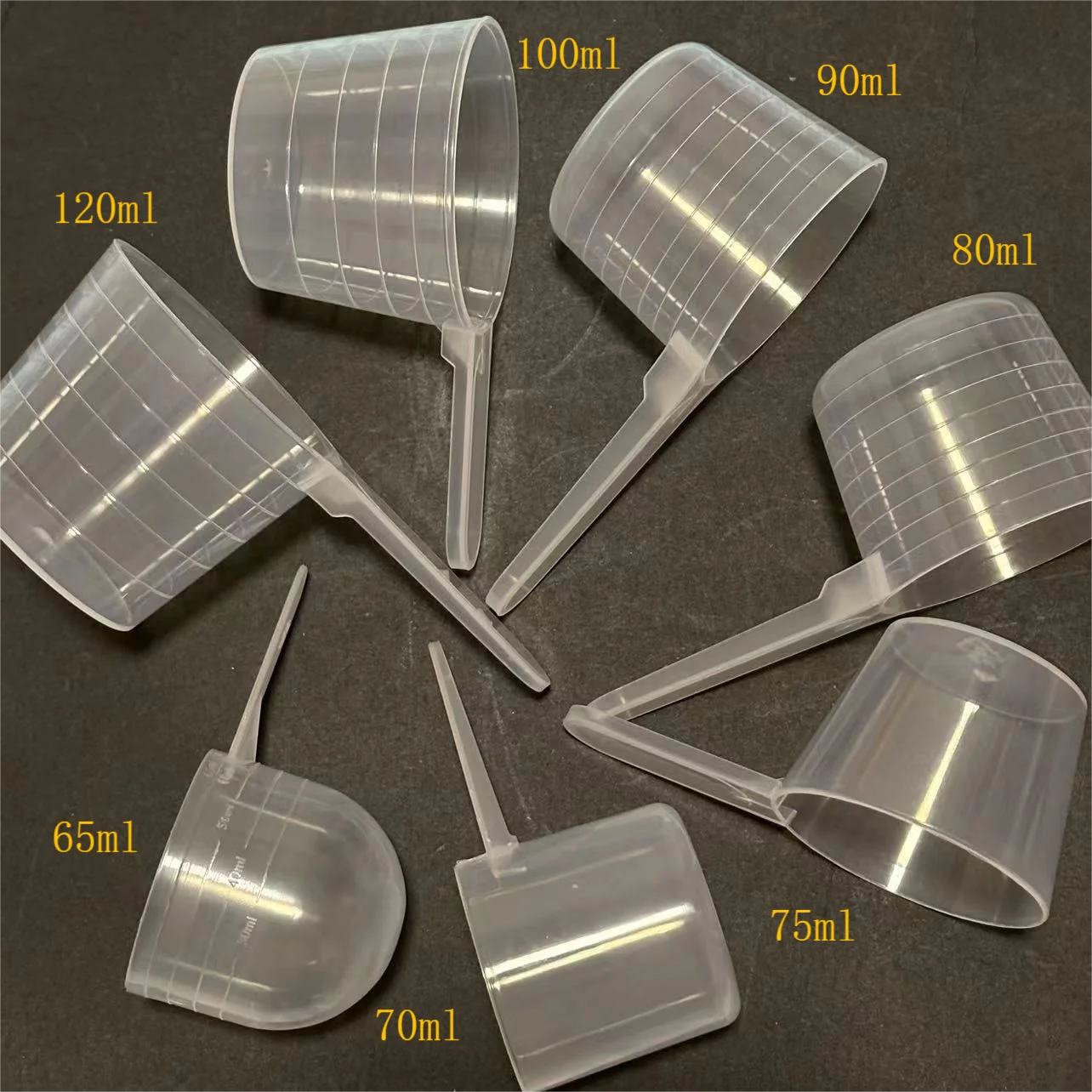 Clear Plastic Measuring Spoon scoop for Powder Granules Pet Food Scoop 35g 70ml 70cc short handle