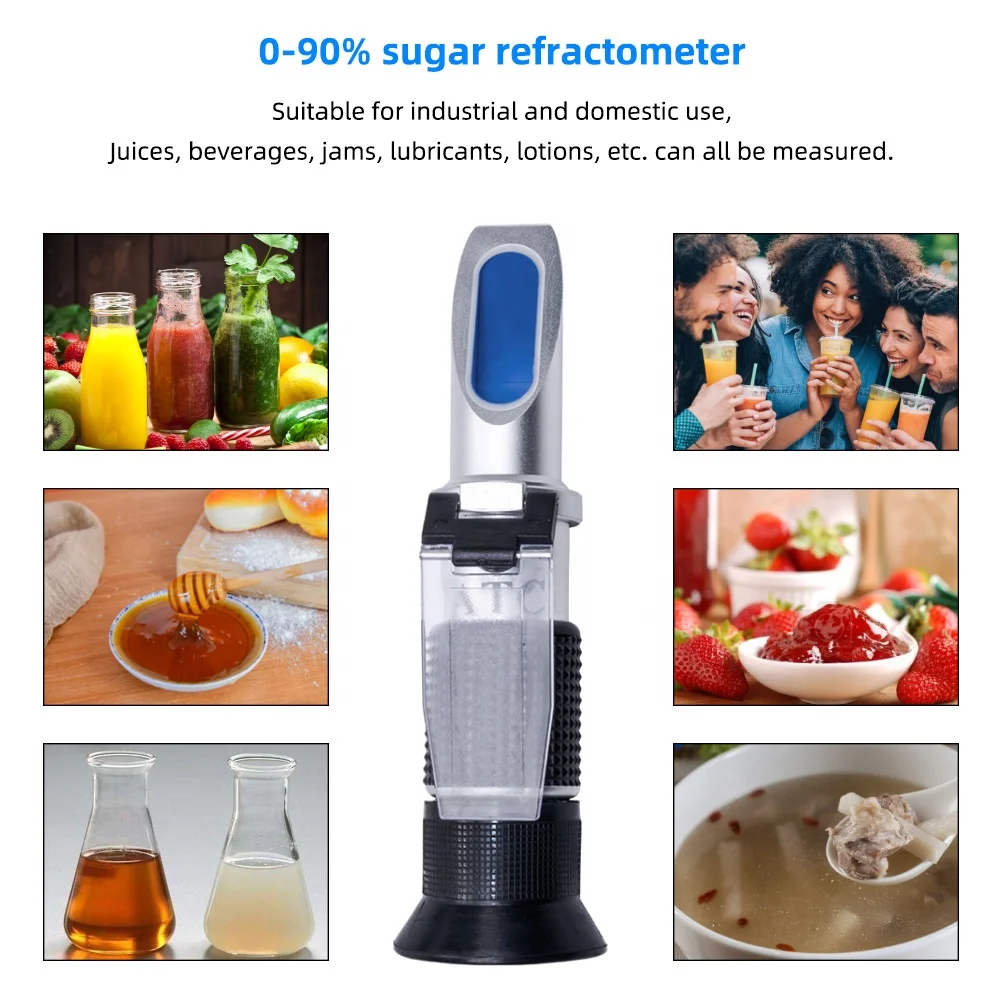 NicetyMeter 0-20% Digital Brix Refractometer Sugar Content Automatic Temperature Compensation For Fruit Sugar Measurement