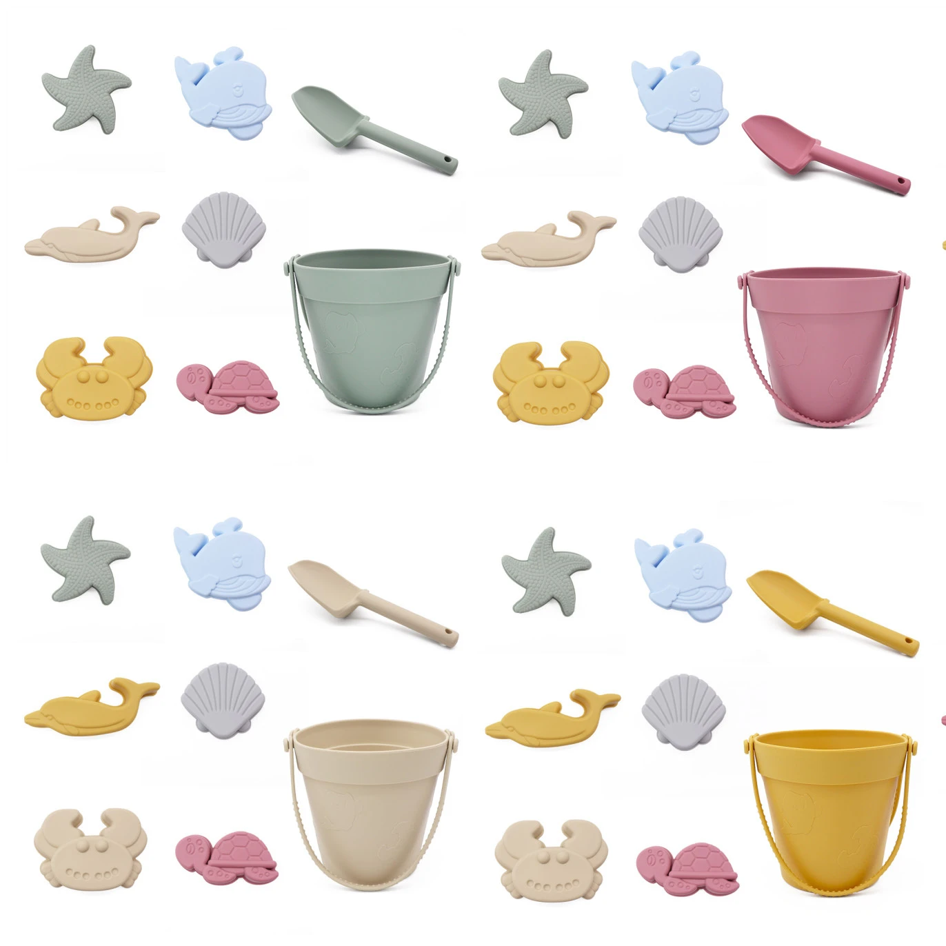 Custom Eco Friendly Bpa Free Portable Outdoor Summer Silicone Beach Kids Silicone Beach Toys