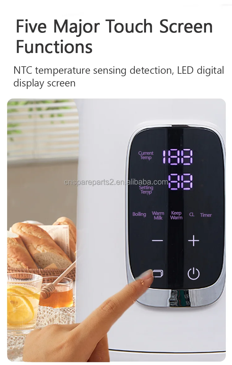 Big Digital Screen Smart Digital Kettle Pre-set Temperature Real-time Temp Display Keep Warm Water Boiler Electric Kettle