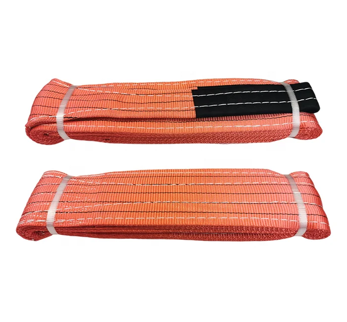 
1-12T fiber transfer soft lifting webbing slings for lifting loads color code top lifting sling 