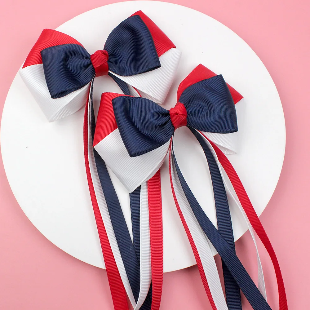 Back to School Mardi Gras Bows Purple Gold and Green bows for girl kids Ribbon hair accessories