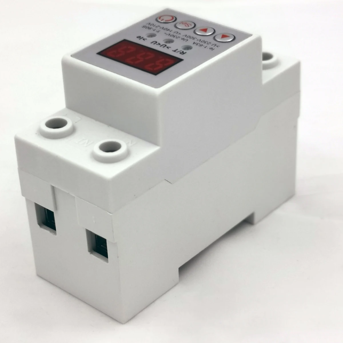 63A 230V Din rail adjustable over under voltage protective protector relay protection and digital electric voltage protector
