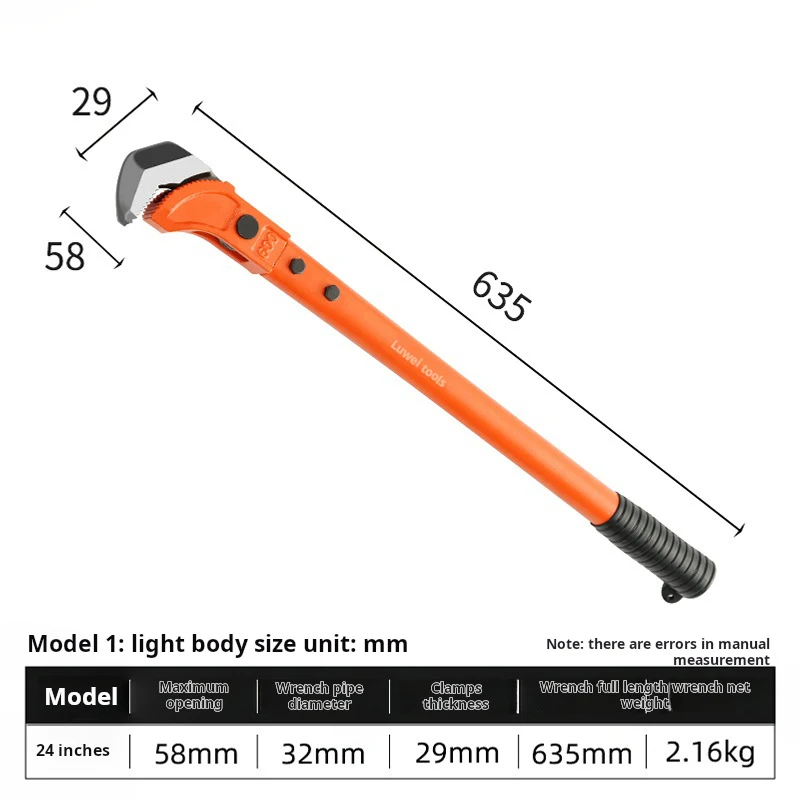 Rebar wrench pipe wrench quick pipe wrench straight thread universal water pipe pliers