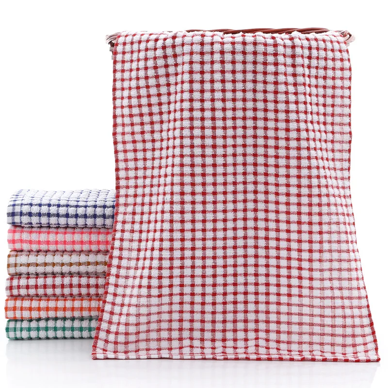 42*64 cm 75 gram/piece stock ready checked waffle terry dyed yarn cotton kitchen towel kitchen towel tea towel