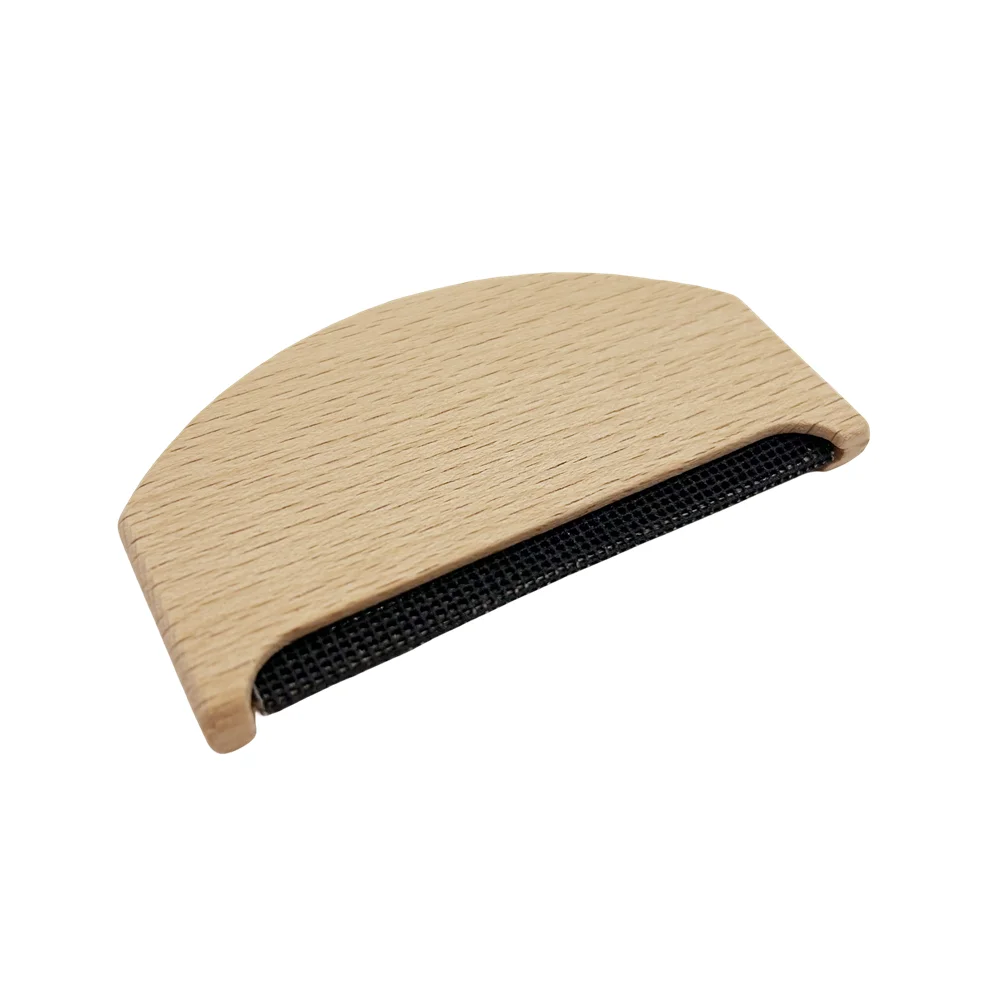 Portable Eco Friendly Wooden Handle Lint Remover Roller Brush Beech Wood Cashmere Sweater Comb