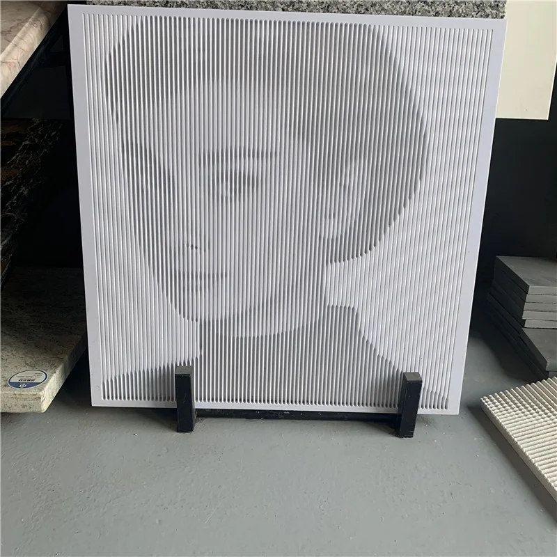 Custom Cnc Workshop Design Stone Tile 3d Wall Decor Cnc Carving Art Limestone for person