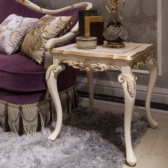 French Villa  Apartment  Factory Price Sale Fabric Sofa Couch 123 seater Sofa  classical carved living room purple  sofa