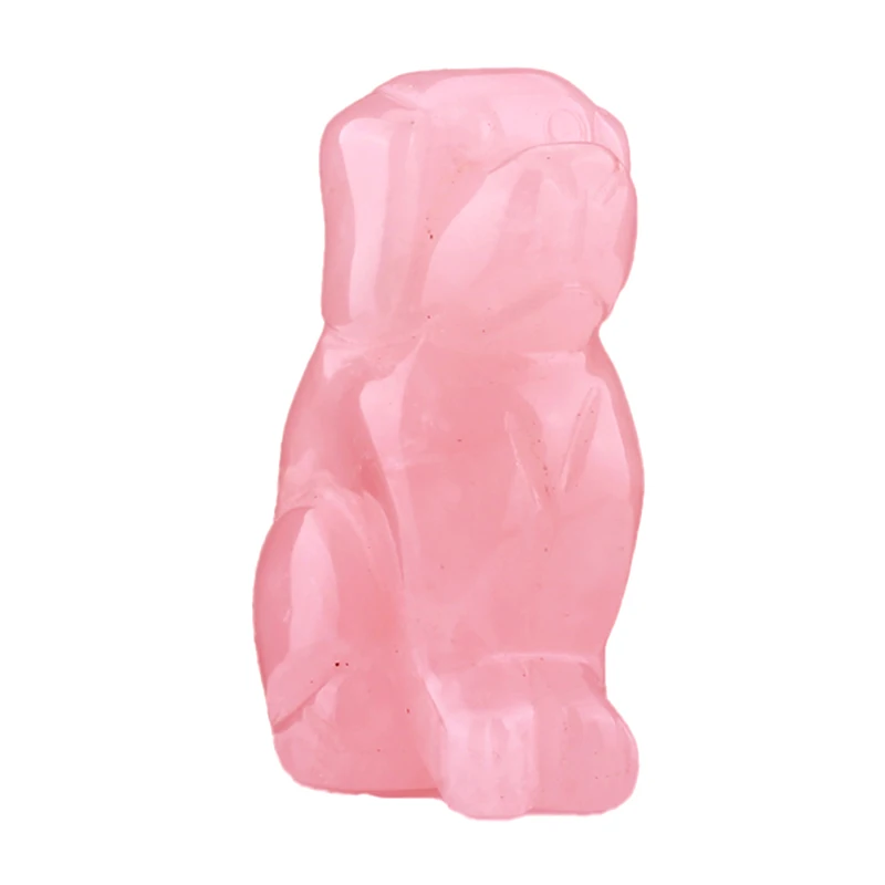 Оптовая продажа с фабрики, резная вручную натуральный камень, 1,5 дюйма, драгоценный камень, кристалл, собака, милые животные, резьбы