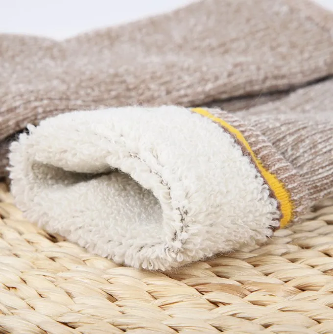 Camel Wool Socks Ski Mens Warm Merino Wool Hiking Socks Thermal Warm Crew Winter Boot Alpaca Wool Winter Sock